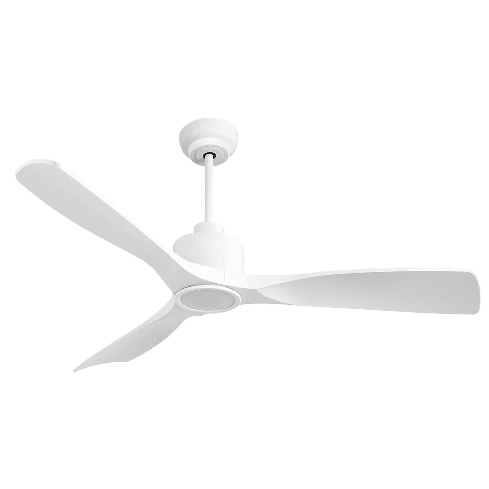 OFANTOP 52 Inch Smart Ceiling Fan with Quiet DC Motor, 3 Blade High CFM Indoor Outdoor Modern White Ceiling Fan with Lights Remote Control for Bedroom Living Room