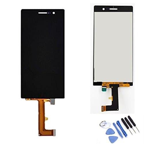 MORESUN-High Quality Full LCD Display Glass Touch Screen Digitizer Assembly Replacement Part for Huawei Ascend P7 (Black)