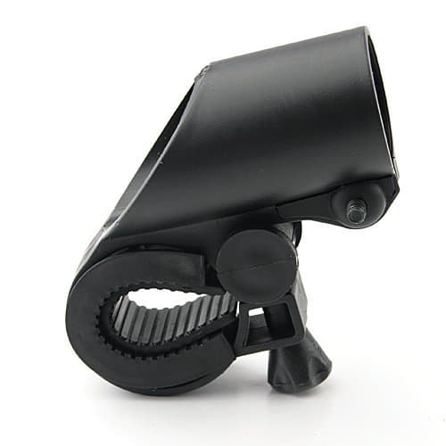 Bike Bicycle Light Flashlight Torch Mount Holder Great for Bicycle Enthusiasts (O-Shaped, black)
