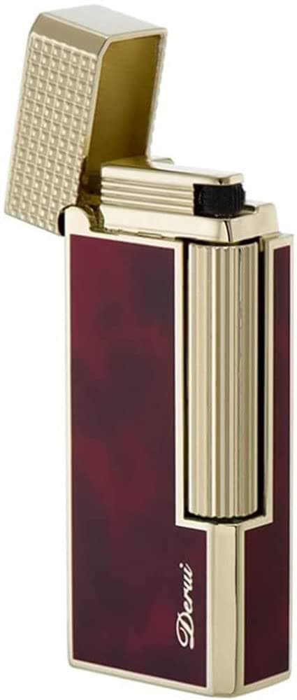(Sold Without Butane) High-end Side Wheel Lighter, Metal Soft Flame Butane Lighter, Refillable,Gift