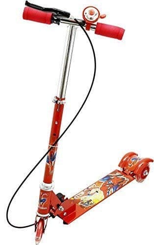 Raawan Kids 3 Wheel Foldable Scooter with Height Adjustment & Led Light on Wheel Multicolor