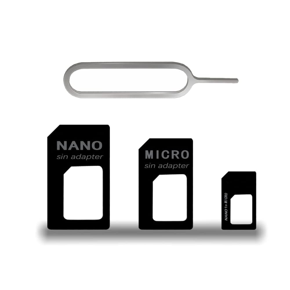 3 in 1 Nano SIM Card Adapter, SIM Card Adapter Kit, Sim Adapter Set Sim Card Adapter with SIM Ejector Pin Compatible with Mobile Phone
