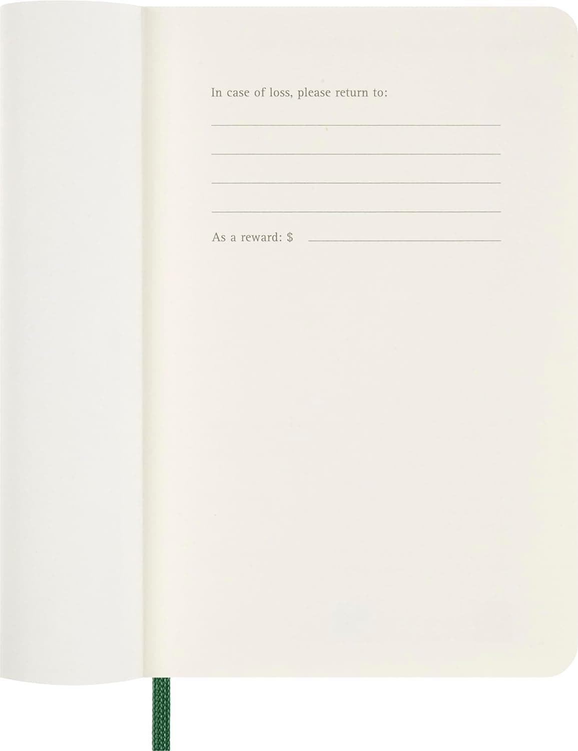 Moleskine Weekly Planner, Weekly Agenda with Space for Notes 12 Months 2025, Soft Cover and Elastic Closure, Myrtle Green Color, Pocket Format 9x14 cm