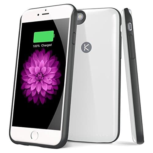 Kotech iPhone 6 6s Battery Case Ultra Slim Extended Charging Case External Battery Case Portable Charger for iPhone 6 6S 4.7 inch with 2400mAh(White)