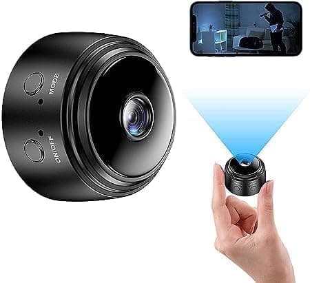 Panoramic Mini Magnet Camera 1080P Indoor Camera WiFi Wireless Nanny Camera for Pet Baby Office Security Micro Small Monitor Video Camera with App Control Cloud Storage & SD Storage (K-801)