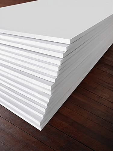White Foam Board 12 x 18 – 15 Pack, 3/16" (5mm) Thick Foam Core Poster Board Sheets for Art, Crafts, Vision Board, School Projects, Presentations & Signs