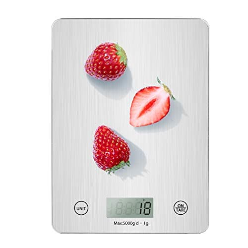 GOSCIEN Digital Kitchen Scale, 5KG Food Scale, Mini Multifunction Digital Scale with Precision Measuring, Electronic Scale, Baking Cooking, LCD Display, Tare & Auto Off Function(Batteries Included)