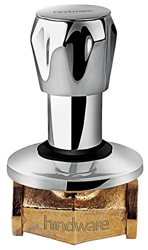 Hindware F200008CP Concealed Stop Cock Angle Valve with Adjustable Wall Flange, Classik, Chrome Finish