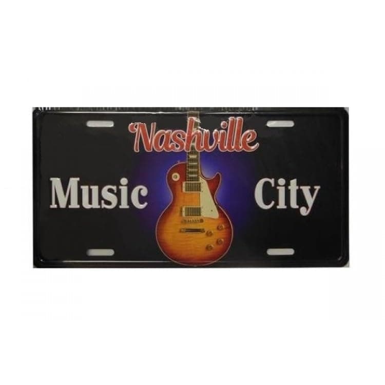 Nashville License Plate Guitar