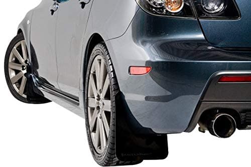 MF9-BAS-BLK Black Mud Flap with Logo (2004-2009 Mazda3/Speed 3), 1 Pack