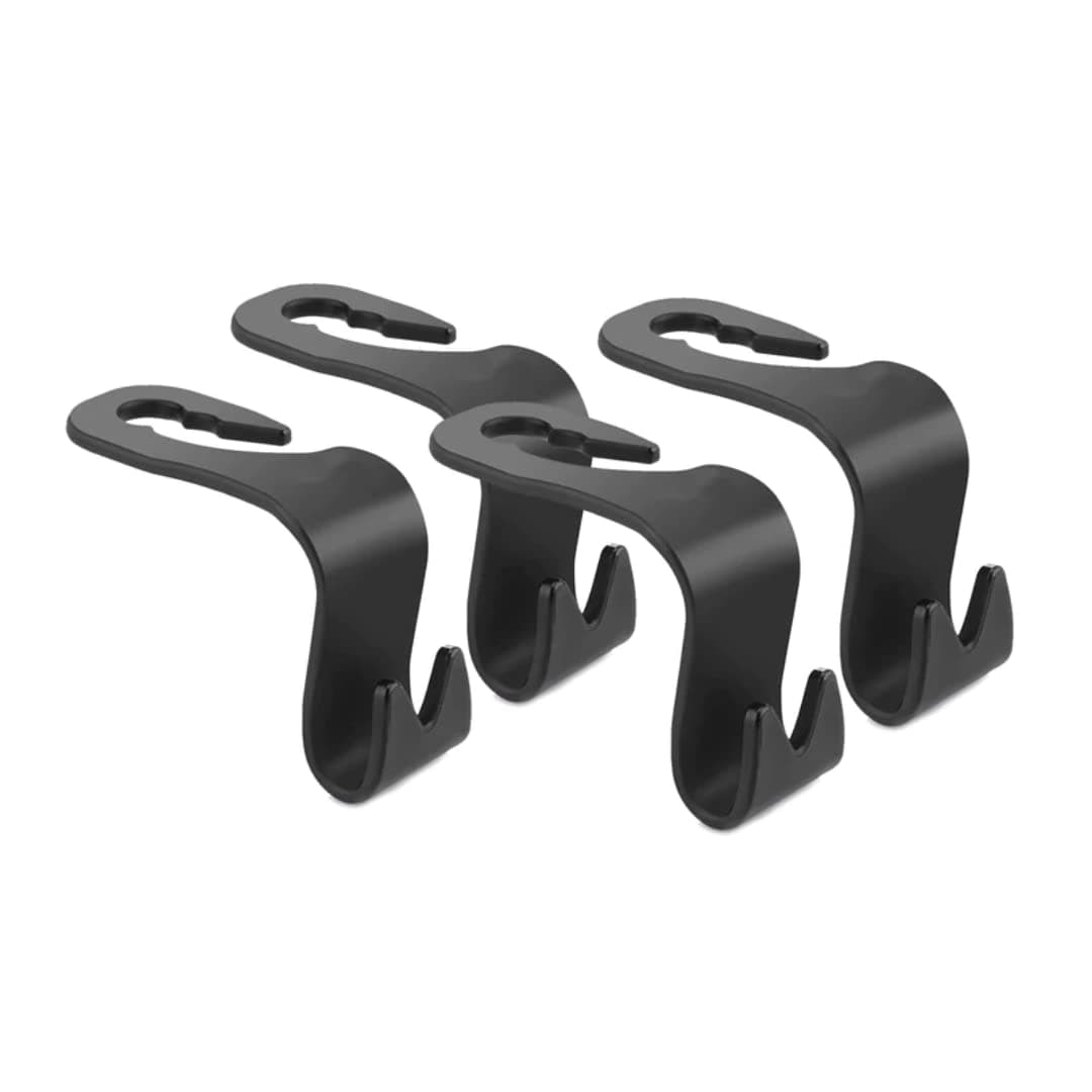 - Sulfar Car Organizer Backseat Organizer Headrest Hook/Hanger Universal Durable Organiser Space Saver for Handbag, Wallets, Grocery Bags (Black, Pack of 4)
