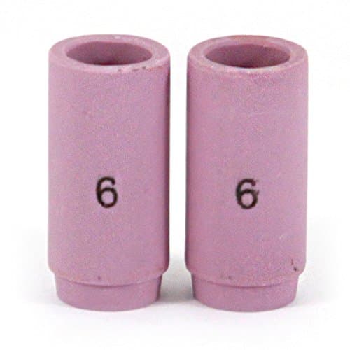 COREONE WELDINGSolutions - Alumina Nozzle Ceramic Shield Cup #6 Model 13N10 2 Pack