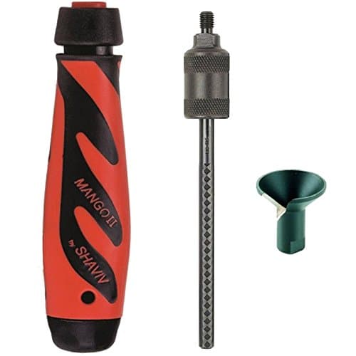 Vargus 155-90073"Shaviv Mango 2" Burr-Ex Handle Set, Red/Black