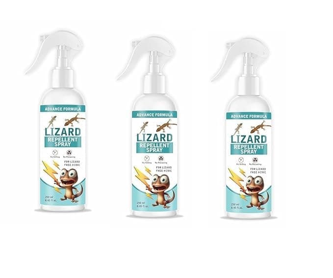 Lizard Repellent for Home Spray Pest Control | Made With Plants Oil, Irritant-Free, Chemical-Free | Baby Skin Safe Plant Safe (250 ML) (3)
