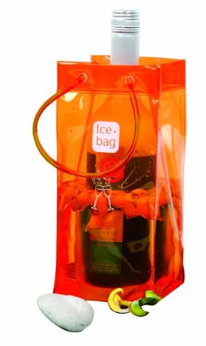 Ice-Bag Design Collection, Dimensions 11 x 11 x 25.5 cm Orange - Wine Cooler - Champagne Cooler - Bottle Cooler - 0.5 mm - VE: from 1 Stk.