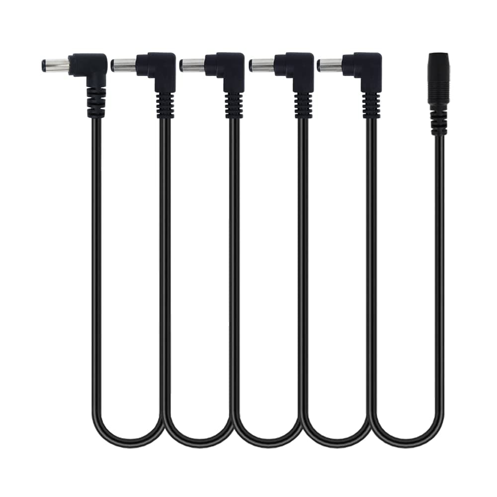 5 Ways Daisy Chain Power Cable DC for Guitar Pedal Power Supply Adapter