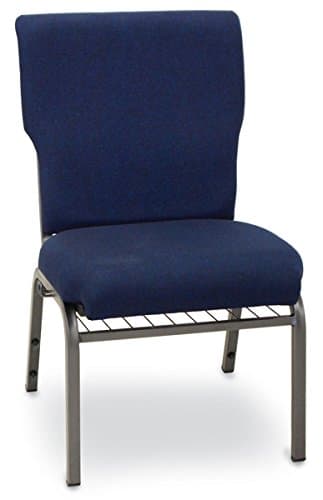 McCourt 10530 Auditorium Stack Chair, Standard Fabric, Single, Navy Blue
