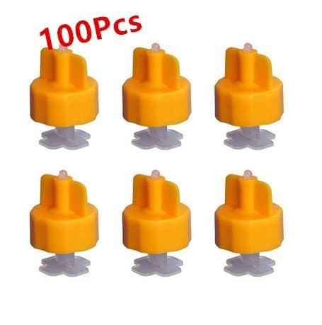 ASIBT 100pcs Spacer Flooring Level Tile Leveling Spacer Set System Construction (- Straps with Caps)