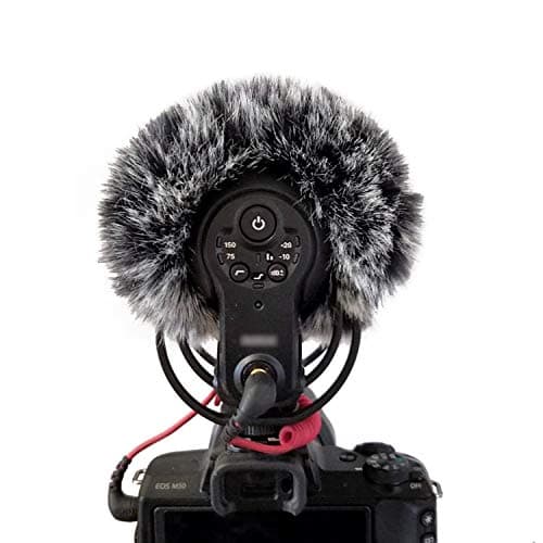 SUNMON Furry Windscreen Muff, Mic Pop Filter/Foam Wind Cover fits Rode Videomic Pro+ Windmuff VMP+ DeadCat Microphone