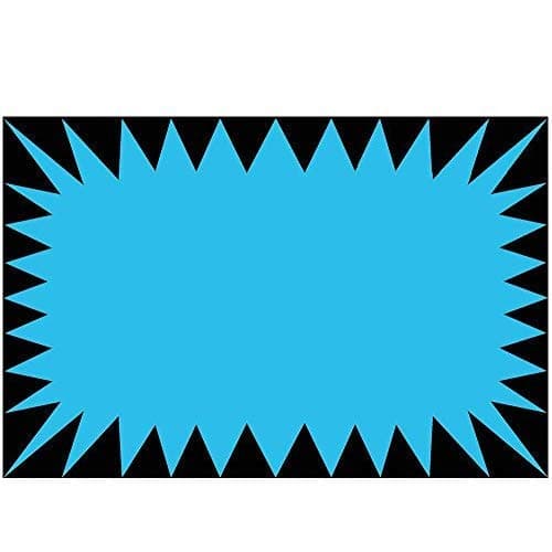 Retail Genius Price Burst 60 Blue Sign Pack. Boost Sales with Bright Display Tags. Durable, Easy to Write On Star Cards are for Yard, Estate & Garage Sale, Fundraiser, Store, Business & Flea Market.