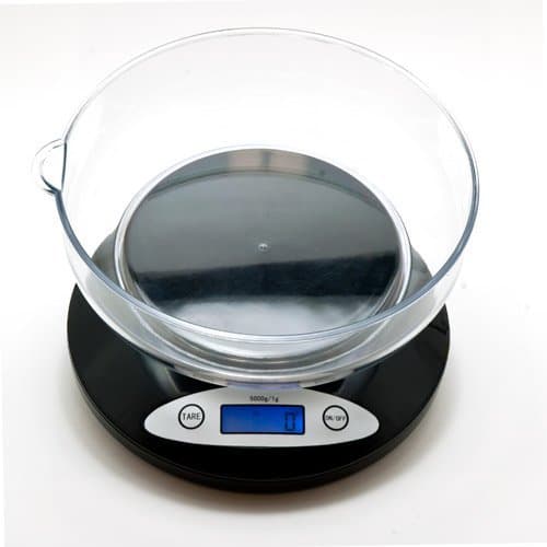 US Balance RA-5000 Small Digital Kitchen Scale With Bowl, 5000g x 1g, LB/oz