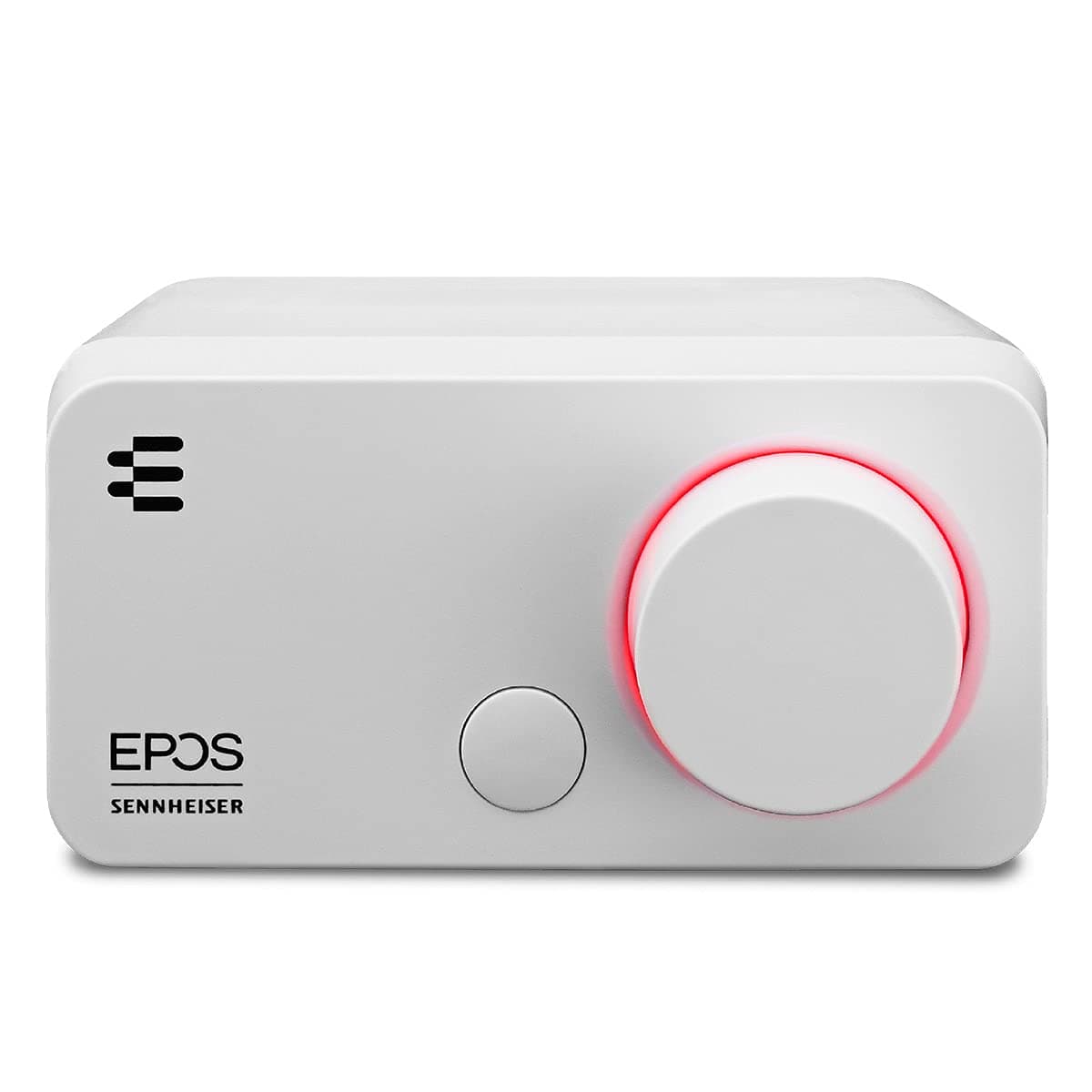 EPOS GSX 300 - External Computer Sound Card - High-Resolution Stereo & 7.1 Surround Sound - LED Volume Dial; Customizable Smart Button - Windows 10 Synchronized - Snow Edition