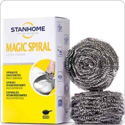 STANHOME Magic Spiral Scratch Nets, Set of 2, Long-lasting, Anti-scratch, Cleans Delicate Surfaces, Utility Sponge