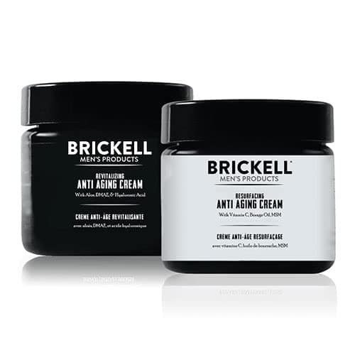 Brickell Men's Day and Night Anti Aging Cream Routine, Natural and Organic, Unscented