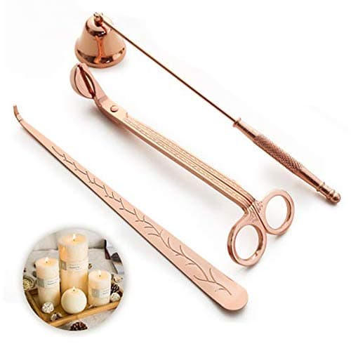 iNeith 3pcs Candle Cover Tools kit, Candle Snuffer, Wick Trimmer, Wick Dipper made of Stainless Steel used for home,wedding and party