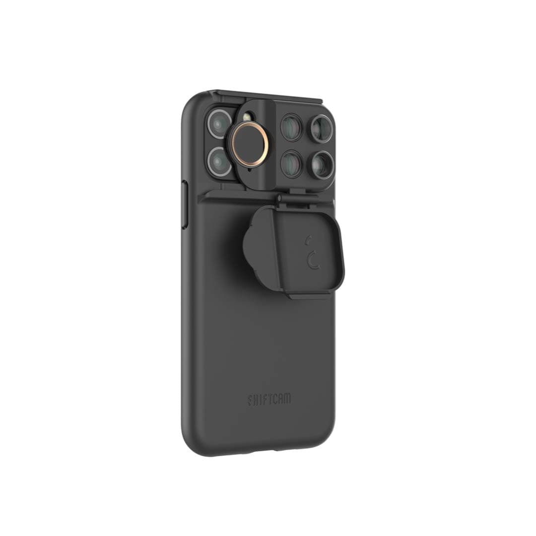ShiftCam MultiLens Case For Apple iPhone 11 PRO | 5-in-1 set (4x Telephoto, 10x and 20x Macro, Circular Polarizer Filter, 180° Fisheye) | Black