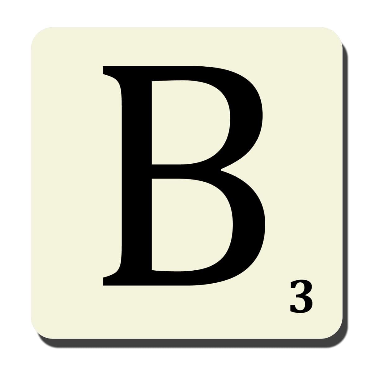 DigiPrint Graphics Alphabet Coasters - Letter B | 90mm x 90mm MDF Coaster | Made in the UK | (COASTER002)