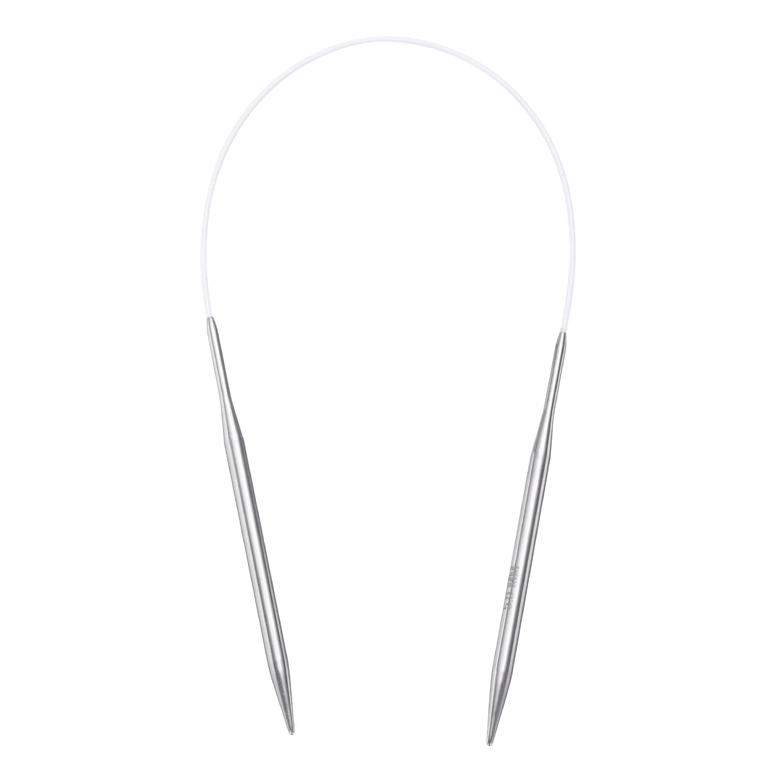 Size US 8 (5mm) Knitting Needles Circular Needle 16 Inch(40cm) Round Metal Stainless Steel Needle for Handmade Projects DIY Knitting