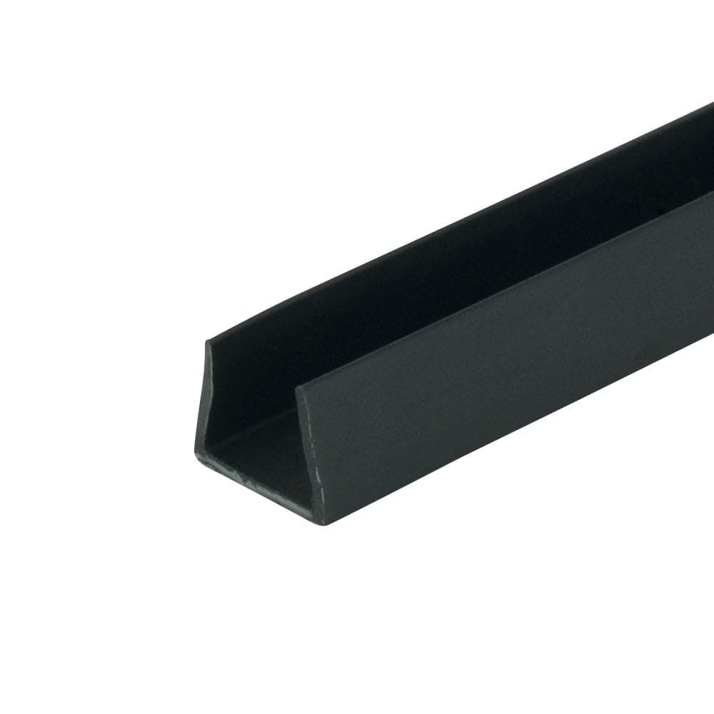 Outwater Plastics Black 1/2'' Styrene Plastic U-Channel/C-Channel 36 Inch Lengths (Pack of 4)