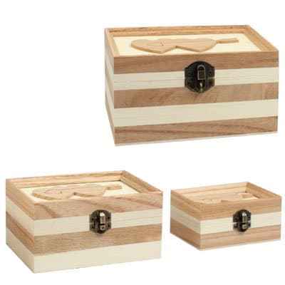 Generic One Heart Strings Wood Box/Gift Box/Jewelry Box Three Piece Set 3pcs