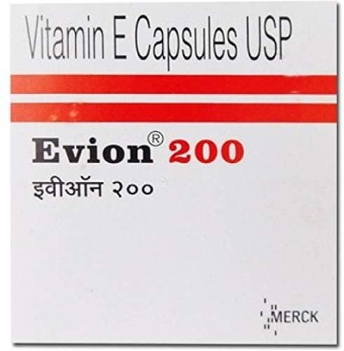 50 Evion 200mg Capsules Vitamin E for Glowing Face,Strong Hair,Acne,Nails, Glowing Skin 400mg,Control Hair Lossess