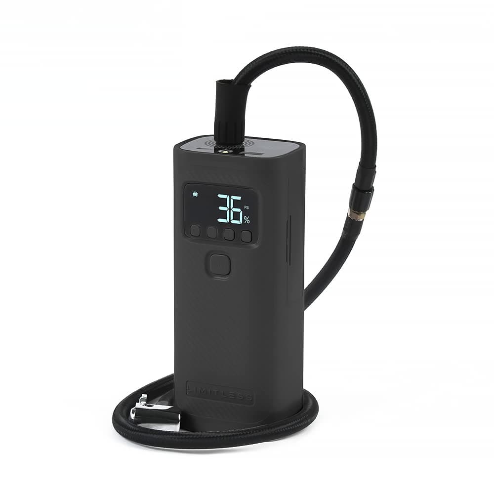 Limitless AirPro 150 PSI Portable Air Compressor with Digital Display, 4,000mAh Power Bank, and 3-Mode Flashlight