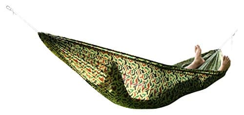 InfiDeals Ultralight Heavy Duty Parachute Nylon Hammock with Tree Strap, Camo