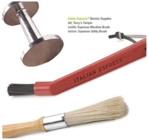 Espresso Barista's Tool Kit Bundle -Terrys Tamper, Utility Brush and Espresso Machine Cleaning Brush