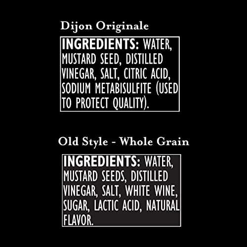 Maille Dijon Mustard 4 count Squeeze Condiment Variety Pack Dijon Originale & Old Style Non-GMO, Kosher 8.5 oz
