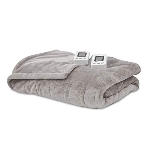 SensorPEDICHeated Electric Blanket with SensorSafe, Queen, Soft Grey