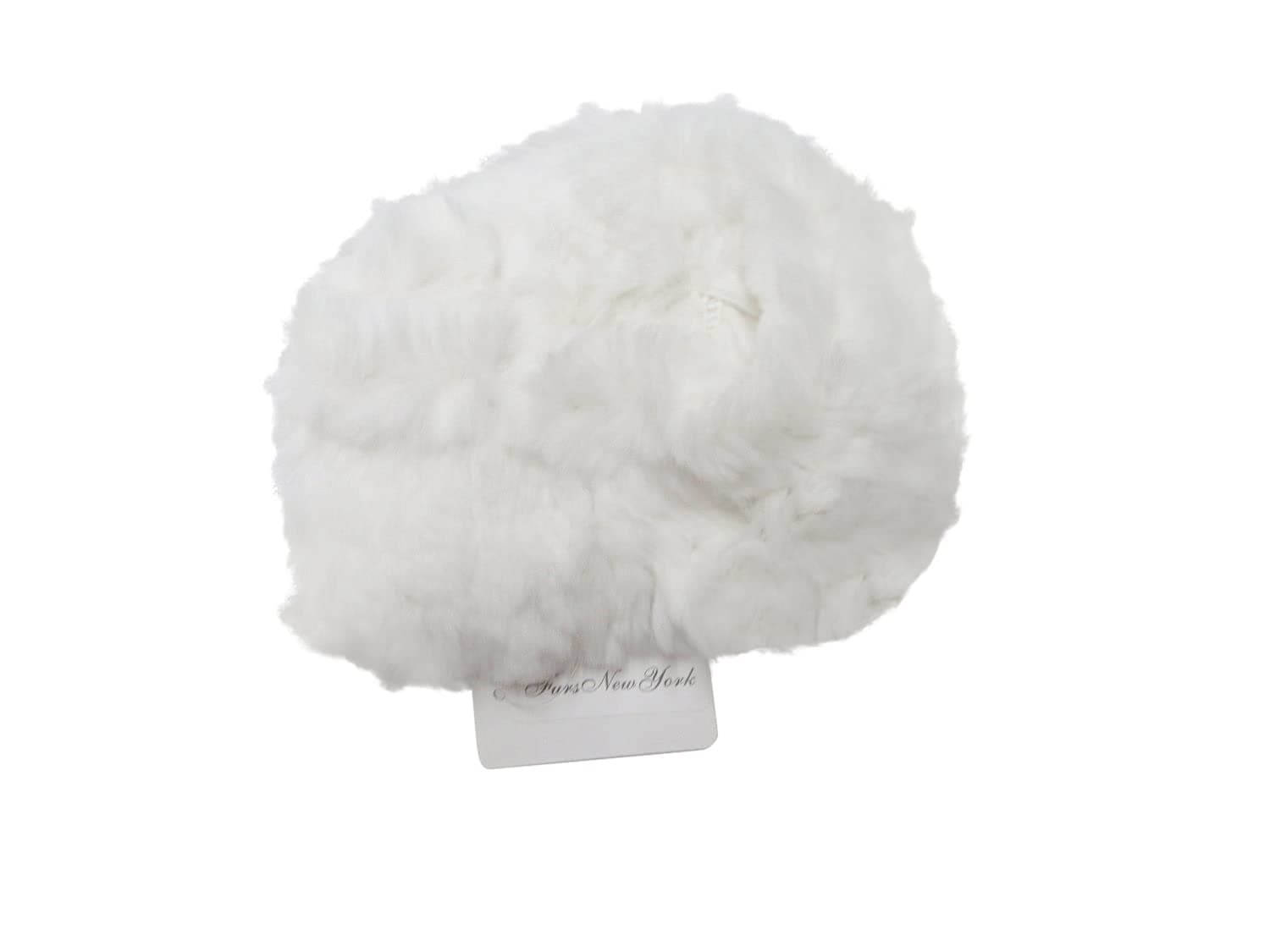 Ivory White Rex Rabbit Elastic Headband & Neck Warmer