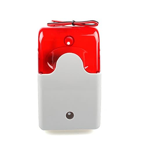 110dB 12V Wired Red Strobe Light Siren Flash & Sound Security System Alarm