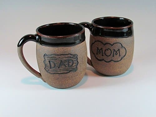 Ceramic Mug Set - Couples Gift - Anniversary Set - New Parents gift - Handmade Wheel Thrown Stoneware Pottery