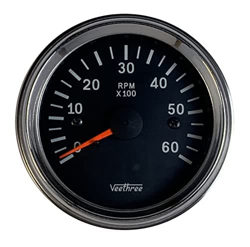 37289 Tachometer 60mm Electronic 0 – 6000 (C/W) White
