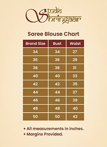Studio Shringaar Women's Half Sleeve Brocade Readymade Saree Blouse