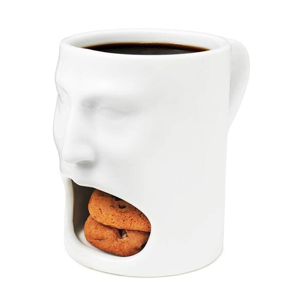 Calary Ceramic Cookies Mug Dunk Mug Cookie Holder With Biscuit Holder Mug