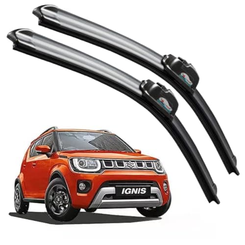 CARNYX Frameless Windshield Wiper Blades, Front Car Wipers Set of 2, Noise-Free, Durable Performance Compatible with (Ignis (2017-Till Date) (D-21,P-17))