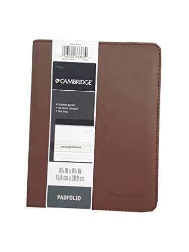 Cambridge Padfolio 6 1/4" X 8 1/4" (Brown)