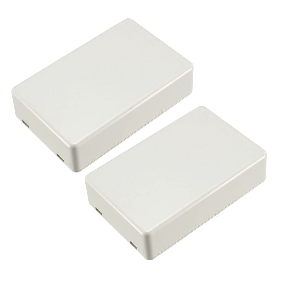 uxcell2pcs 70 x 45 x 18mm Electronic Plastic DIY Junction Box Enclosure Case White