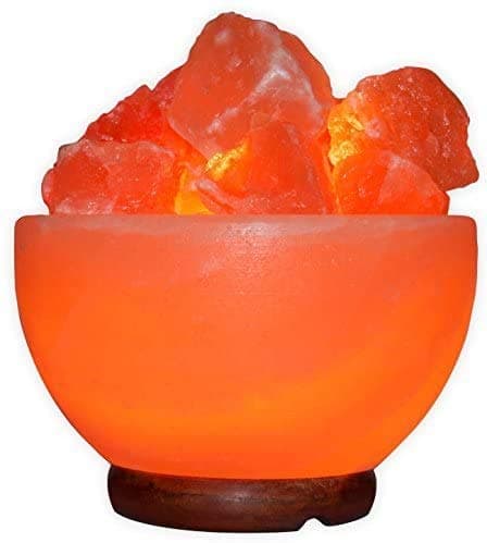 Himalayan Bowl Salt Lamp with Salt Chunks